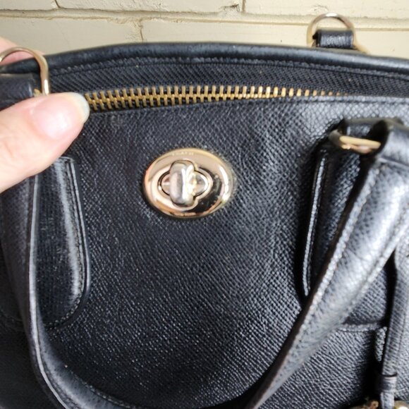 Euc Coach Prince Street Black Leather Shoulder Bag  Purse - Picture 7 of 10